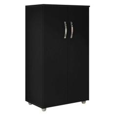 Armário Multiuso Rosana Preto Fosco - AJL - AJL Móveis