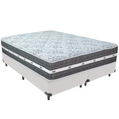 Cama Box e Colchão Black Graphite Molas Ensacadas King 193x203X32 Anjos