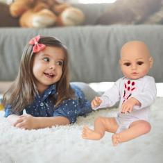 Boneca Bebê Reborn Realista Menina Silicone Pode Dar Banho