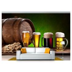Papel De Parede Cerveja Bebida Barril Chopp 3D Al107 - Você Decora