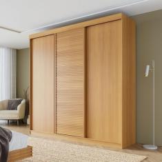 Guarda-roupa Casal 3 Portas de Correr Samambaia CabeCasa MadeiraOrigin