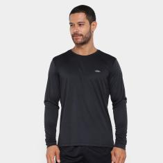 Camiseta Olympikus Essential Manga Longa Masculina-Masculino