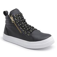 Tênis Feminino Cano Alto Botinha Sneaker Academia Com Ziper