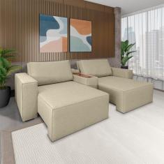 Sofá Decorativo Automatizado Shogun 252cm Reclinável 6 Posições Retrát