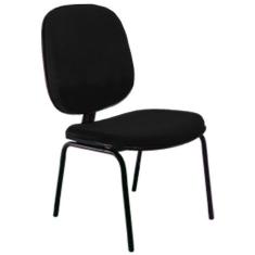 Cadeira Diretor Fixa para Escritório Linha Uno Preto