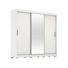 Guarda-roupa Casal com Espelho 3 Portas de Correr 6 Gavetas Demóbile L