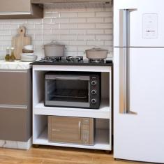 Balcão para Cooktop 5 Bocas 2 Nichos para Forno Turim - Kaiki Móveis