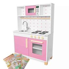 Cozinha Infantil com Pia Fogão e Microondas - Eita Casa Perfeita, Rosa