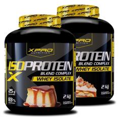 Kit 2x Whey Iso Protein Blend Complex  Isolado 2Kg - XPRO-Unissex