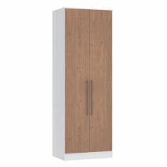 Guarda Roupa Modulado Requinte com 2 Portas - Branco Line/Macadâmia - 