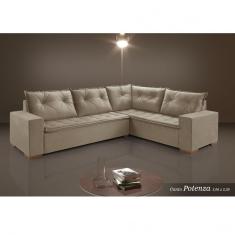 Sofá de Canto Potenza Vicam Estofados Bege