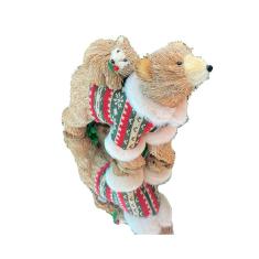 Enfeite Decorativo de Natal Urso e Seu Filhote 29X13X24cm