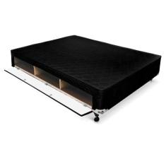 Cama Box Closet Casal Poli Tecido Black (138x188x23) - Castor