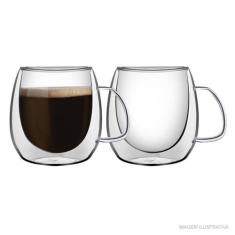 Conjunto de Xícaras para Café Tramontina 100 ml com 2 Peças, Transpare