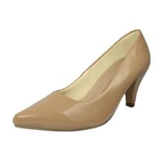 Scarpin Salto Baixo Fino Luiza Sobreira Verniz Nude Mod. 4064, 36