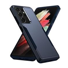 KANCIKOO Capa para Samsung Galaxy S21 Ultra(não para S21 Plus e S21) Resistente à Prova de Choque Suporte de Carregamento Sem Fio de Nível Militar para Galaxy S21 Ultra 5G 6,8 polegadas (Azul)