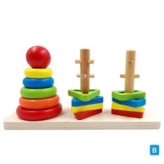Brinquedo Educativo Torre de Encaixe Arco-Iris Donny Toys - Spider, B
