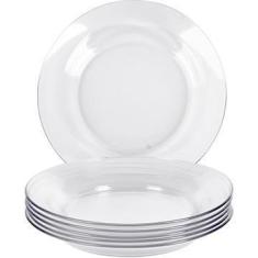 Conjunto de Pratos Fundos Marinex Astral Vidro 6 Peças