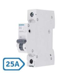 Disjuntor DIN Monopolar 25A Curva C Siemens 5SL1