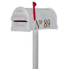 americana caixa de correio com pedestal