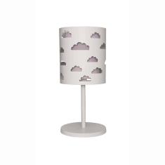 Abajur Infantil Nuvens Duplo 20x41cm Cinza/Branco