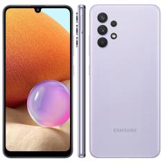Smartphone Samsung Galaxy A32 Violeta 128GB, 4GB RAM, Tela Infinita 6.4", Câmera Traseira Quádrupla, Bateria de 5000mAh, Dual Chip e Octa Core