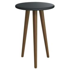 Mesa de Canto Theo Grafite Amadeirado - Reller