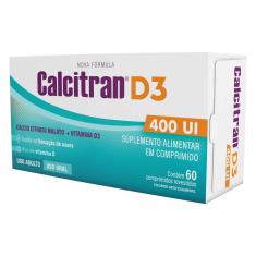 Suplemento Vitamínico de Cálcio e Vitamina D 400UI Calcitran D3 60 comprimidos FQM 60 Comprimidos