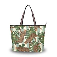 Bolsa de ombro feminina My Daily com folhas tropicais, Multi, Large