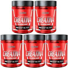 Kit 5 Creatina Integralmédica Hardcore 60 Cápsulas
