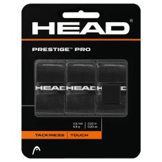HEAD Prestige Pro Racquet Overgrip - Fita adesiva para raquete de tênis - preta, pacote com 3