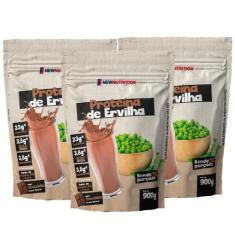 Proteína Da Ervilha 900g 100% Vegetal New Nutrition Kit 3 Unidades, Ch