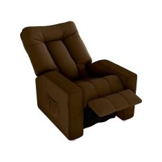 Poltrona Do Papai Reclinável Pallas Matrix Veludo Turkey Marrom