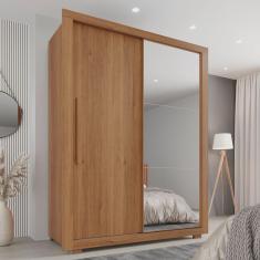 Guarda-roupa com Espelho Solteiro 2 Portas 2 Gavetas Costa Rica
