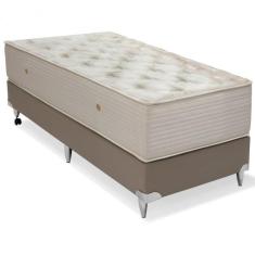 Cama Box Orthotel Superluxo Solteiro Molas Superlastic Ortobom Creme
