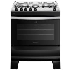 Fogão Atlas Agile Up Inox 5Q Bocas - Preto  Pratikza