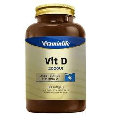 Vit D 2000UI - 30 Softgels - Vitaminlife-Unissex