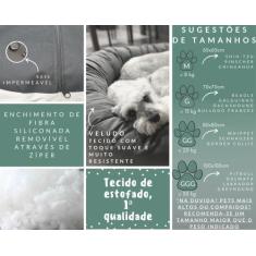 Cama Resistente para Cachorro Nuvem Veludo XG 100x100 - DeCoração Atel