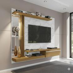 Painel para TV até 55 Polegadas LED Prateleira de Vidro Denver - Móvei