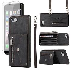 Capa de telefone para iPhone 6 6s capa carteira com alça transversal de pulso cordão suporte para cartão de crédito celular iPhone6 Six i6 S iPhone6s iPhine6s iPhones6s i Phone6s Phone6s Phone6 6a S6