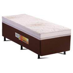 Cama Box Conjugado Solteiro: Colchão Ortopédico UniPremium Vip Brown (88x188x50) Polar