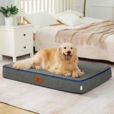 LIORCE Cama ortopédica de espuma viscoelástica XXL para cães - 15 cm de espessura para cães de tamanho extra grande - capa lavável removível à prova d'água e zíper envolvente - conforto máximo e fácil