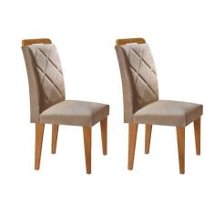 Cadeira Sala de Jantar Melissa Kit 2 Un Imbuia/Animale Chocolate - Ruf