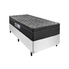 Cama Box Arezzo Black Solteiro Molas Ensacadas Portobel