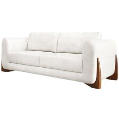 Sofa Jolie 2 Lugares 160cm Pes Boomerang Linho Boucle 3300 Ezz - Milan