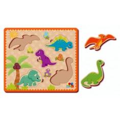 Quebra-cabeça de encaixe dinossauros - Abc brinquedos