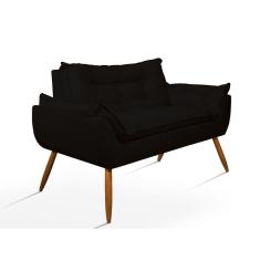 Namoradeira Luxo Opala Sala Quarto - Balaqui Decor Cor:preto