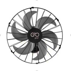 Ventilador De Parede 50Cm Oscilante 220V 6 Pás 180W Goar, 220V