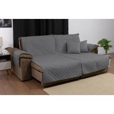 Kit Manta de Sofá Reclinável Retrátil 2,20m e Duas Almofadas Cheias Co