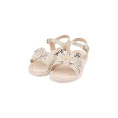 Sandália Infantil Menina Textura e Flor Prata - Raniel Calçados, 26